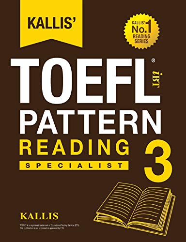 Kallis' TOEFL iBT Pattern Reading 3: Specialist. KALLIS<| - Foto 1 di 1