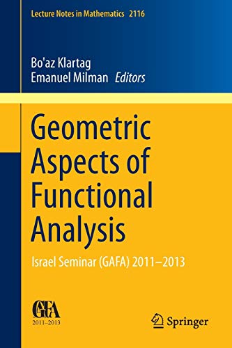 Geometric Aspects of Functional Analysis: Israe, Klartag, Milman*- Cena nowy