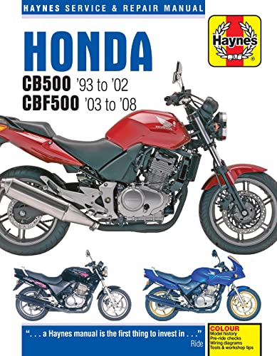 Honda CB500 Service and Repair Manual, Haynes 9781785210013 Free