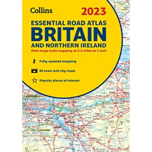 2023 Collins Essential Road Atlas Britain and Northern Ireland: A4 Spiral (Collins Road Atlas)