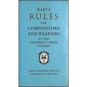 Rules for Compositors and Readers at the University Press, Oxford