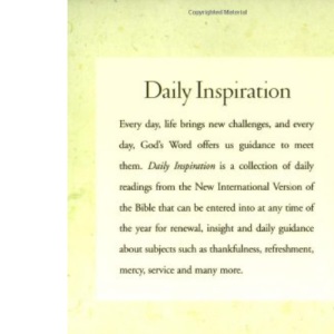 Daily Inspiration: From the New International Version (Daily Inspiration S): No. 4