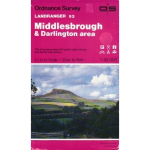 Landranger Maps: Middlesbrough and Darlington Area Sheet 93 (OS Landranger Map)
