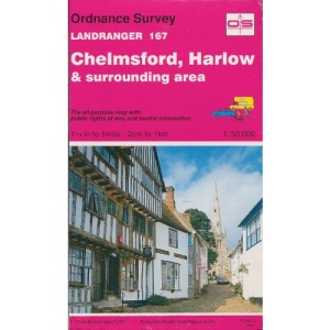 Landranger Maps: Chelmsford, Harlow and Surrounding Area Sheet 167 (OS Landranger Map)
