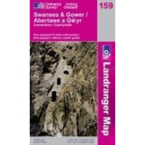 Swansea and Gower, Camarthen (OS Landranger Map)