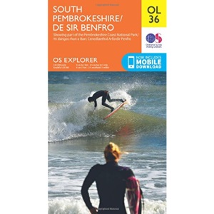 South Pembrokeshire / De Sir Benfro Map | Pembrokeshire Coast National Park | Ordnance Survey | OS Explorer Map OL36 | Wales | Walks | Hiking | Maps | Adventure