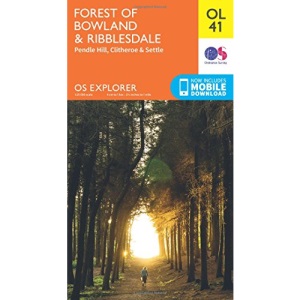 Forest of Bowland & Ribblesdale Map | Pendle Hill, Clitheroe & Settle | Ordnance Survey | OS Explorer Map OL41 | England | Walks | Hiking | Maps | Adventure