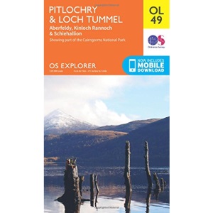 Pitlochry & Loch Tummel Map | Aberfeldy, Kinloch Rannoch & Schiehallion | Ordnance Survey | OS Explorer Map OL49 | Scotland | Walks | Hiking | Maps | Adventure