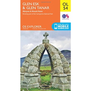 Glen Esk & Glen Tanar Map | Aboyne & Mount Keen | Ordnance Survey | OS Explorer Map OL54 | Scotland | Walks | Hiking | Maps | Adventure