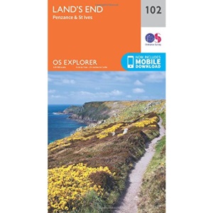 OS Explorer Map (102) Land's End, Penzance and St Ives