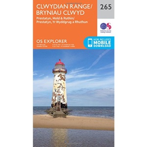 Clwydian Range / Bryniau Clwyd Map | Prestatyn, Mold & Ruthin / Prestatyn, Yr Wyddgrug a Rhuthun | Ordnance Survey | OS Explorer Map 265 | Wales | Walks | Hiking | Maps | Adventure