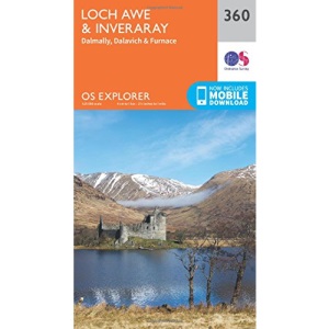 Loch Awe & Inveraray Map | Dalmally, Dalavich & Furnace | Ordnance Survey | OS Explorer Map 360 | Scotland | Walks | Hiking | Maps | Adventure