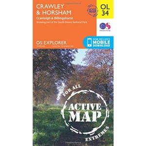 Crawley & Horsham Map | Weatherproof | Cranleigh & Billingshurst | Ordnance Survey | OS Explorer Active Map OL34 | England | Walks | Hiking | Maps | Adventure (OS Explorer Map Active)