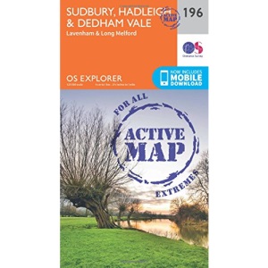 Sudbury, Hadleigh & Dedham Vale Map | Weatherproof | Lavenham & Long Melford | Ordnance Survey | OS Explorer Active Map 196 | England | Walks | Hiking | Maps | Adventure