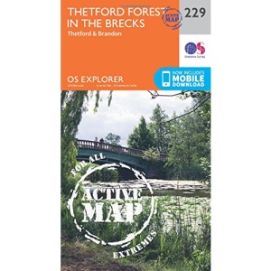 Thetford Forest in the Brecks Map | Weatherproof | Thetford & Brandon | Ordnance Survey | OS Explorer Active Map 229 | England | Walks | Hiking | Maps | Adventure