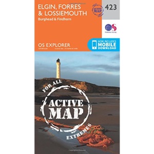 Elgin, Forres & Lossiemouth Map | Weatherproof | Burghead & Findhorn | Ordnance Survey | OS Explorer Active Map 423 | Scotland | Walks | Hiking | Maps | Adventure