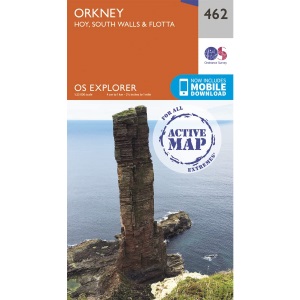 Orkney – Hoy, South Walls & Flotta Map | Weatherproof | Rackwick | Ordnance Survey | OS Explorer Active Map 462 | Scotland | Walks | Hiking | Maps | Adventure