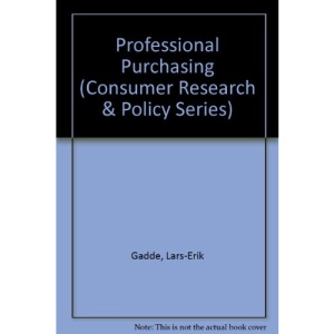 Professional Purchasing (Consumer Research & Policy Series)