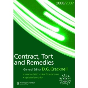 Contract, Tort & Remedies Statutes 2008-2009 (Routledge-Cavendish Core Statutes Series)