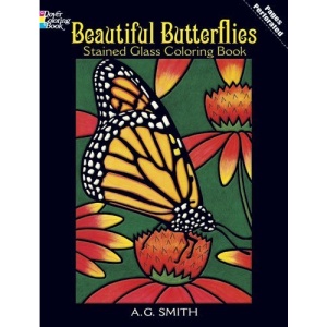 Beautiful Butterflies Stained Glass Coloring Book (Dover Pictorial Archives)