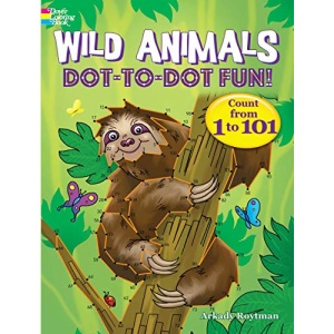 Wild Animals Dot-to-Dot Fun: Count from 1 to 101!