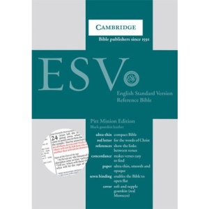 ESV Pitt Minion Reference Edition ES446:XR black goatskin leather