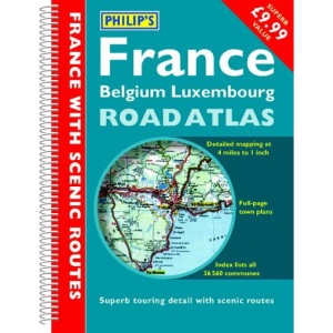 Philip's France, Belgium, Luxembourg Road Atlas 2000