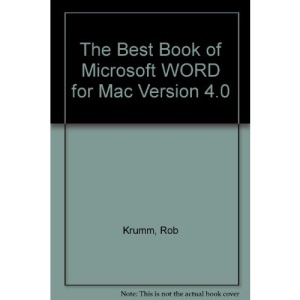 The Best Book of Microsoft WORD for Mac Version 4.0