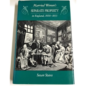 Married Womens Separate Property in England 1660–1833