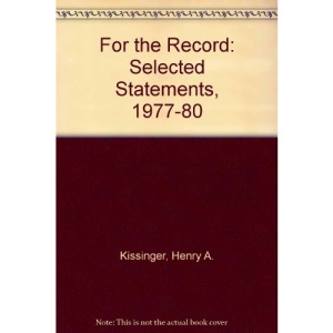 For the Record: Selected Statements, 1977-80