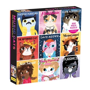 Galison Mudpuppy- Music Cats 500 Piece Family Puzzle, 9780735366664
