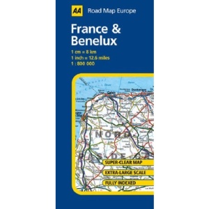 France and Benelux (AA Road Map Europe Series)