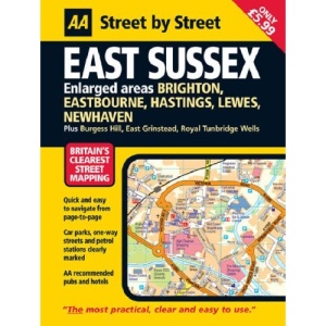 AA Street by Street East Sussex: Midi