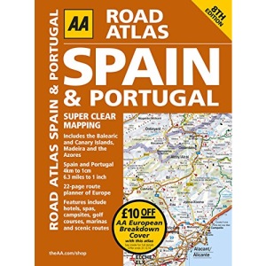 AA Road Atlas Spain and Portugal