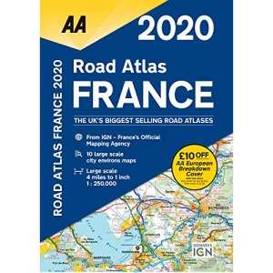 Road Atlas France 2020 Spiral bound (AA Road Atlas France)