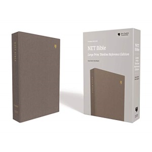 NET Bible, Thinline Reference, Large Print, Cloth over Board, Gray, Comfort Print: Holy Bible (Thomas Nelson)