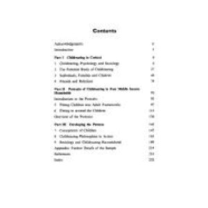 Mothers and Their Children: A Feminist Sociology of Childrearing
