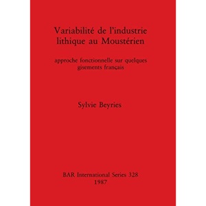 Variabilité de l'Industrie lithique au Moustérien: approche fonctionnelle sur quelques gisements français (328) (British Archaeological Reports International Series)