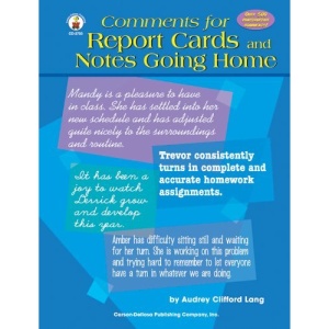 Comments for Report Cards and Notes Going Home