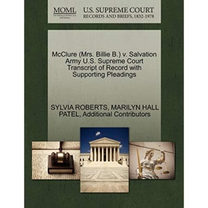 McClure (Mrs. Billie B.) v. Salvation Army U.S. Supreme Court Transcript of Record with Supporting Pleadings