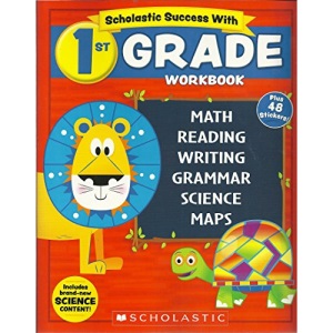 NEW 2018 Edition Scholastic - 1st Grade Workbook with Motivational Stickers