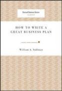 How to Write a Great Business Plan (Harvard Business Review Classics)