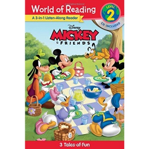 World of Reading Mickey and Friends 3-In-1 Listen-Along Reader (World of Reading Level 2): 3 Fun Tales with CD! (World of Reading: Level 1)