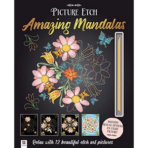 Amazing Mandalas Picture Etch Book | Scratch Art Book for Adults | Etch Art | Arts and Crafts for Teens | Adult Art Project | Hinkler | Mandala Art
