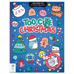 Hinkler - Too Cute Christmas Colouring and Sticker Book - Xmas Colouring-in with Stickers for Kids - Christmas Stickers for Children - Gifts for Boys and Girls 6 to 9 Years - Stocking Filler Ideas