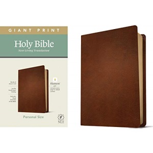 NLT Personal Size Giant Print Bible, Filament Edition, Brown