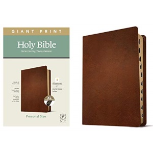 NLT Personal Size Giant Print Bible, Filament Edition, Brown: NLT, Brown, Genuine Leather, Filament Enabled, Personal Size Giant Print