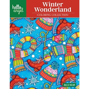 Hello Angel Winter Wonderland Coloring Collection (Design Originals) 32 One-Side-Only Designs with Snowflakes, Reindeer, Penguins, Ice Skates, ... Inspiration (Hello Angel Coloring Collection)