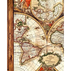 Trip Planner and Travel Journal: Vacation Planner & Diary for 4 Trips, with Checklists, Itinerary & more [ Softback Notebook * Large (8” x 10”) * Antique Map ] (Travel Gifts)