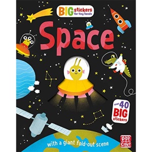 Space: With scenes, activities and a giant fold-out picture (Big Stickers for Tiny Hands)